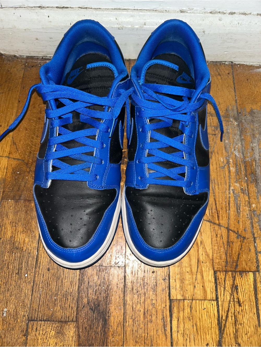 Nike Men’s Low-Top Sneakers — Black & Royal Blue Accents